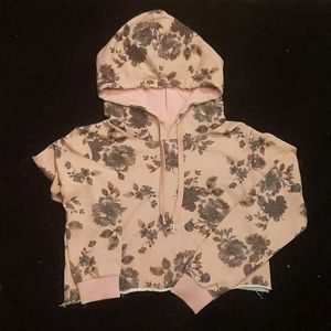 Dusty Pink Cropped Hoodie